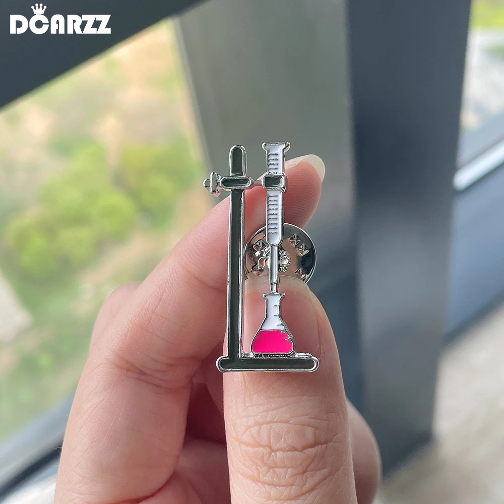 Эмалированная булавка DCARZZ, значок для научных образцов, лабораторная химия, ювелирные изделия для студентов-химиков