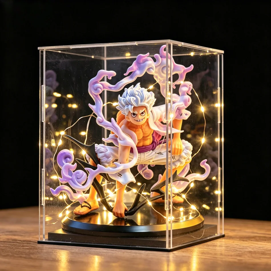 Bandai One Piece Fifth Gear Sonnengott Nika Luffy Hockende Figur, Anime-Peripheriemodell-Ornament, 2D Anime-Sammlerstück im Trend – Detail 3