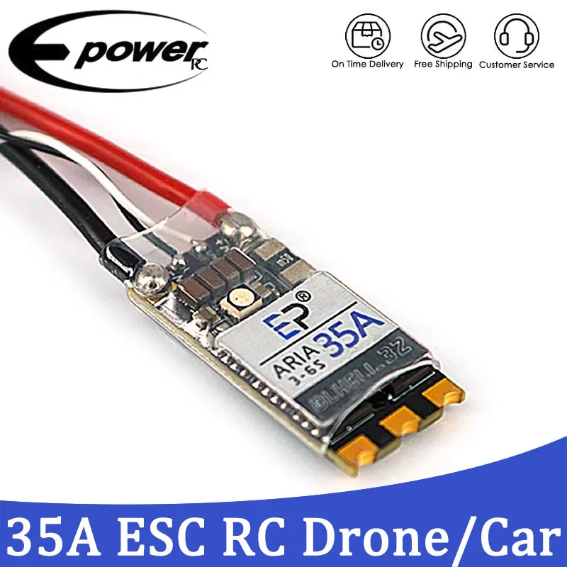 

E-POWERRC AM32 35A 3-6S Brushless ESC For FPV Racing Quadcopter/Crawler/Drone RC - High Performance LiPo Compatible