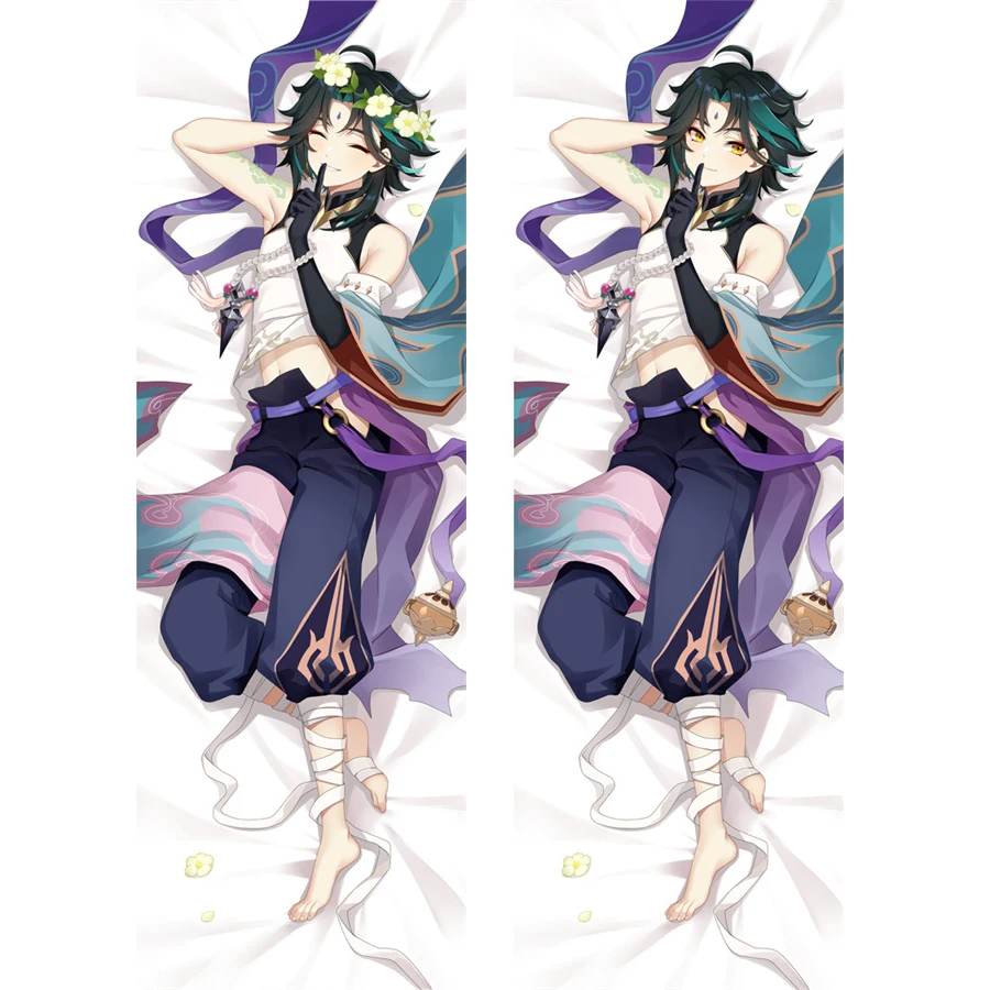 

Genshin Impact Dakimakura Pillowcase Xiao Peachskin Hugging Body Pillow Case Anime Game Otaku Pillow Cover Home Decoration