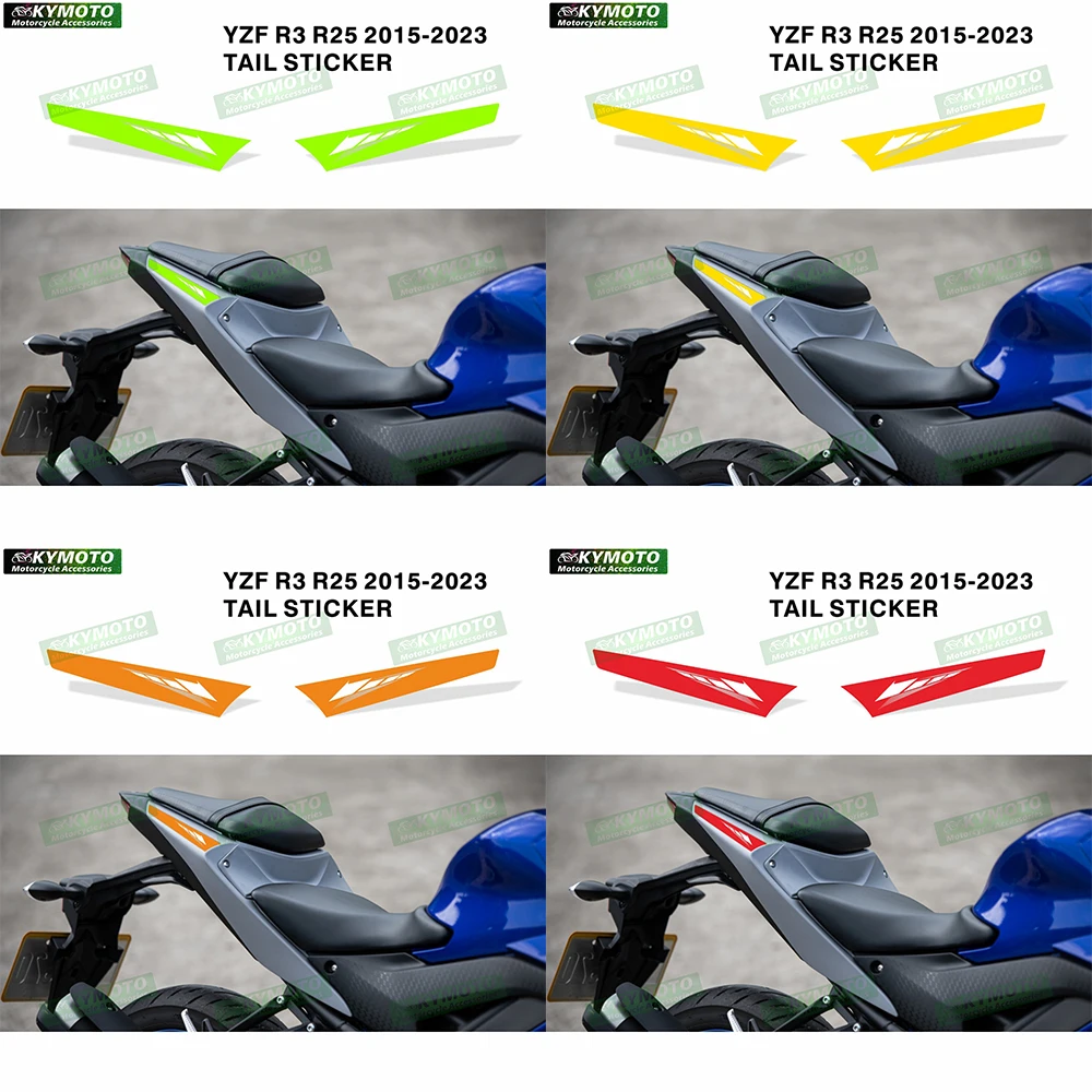 

For YZF R25 R 3 R3 2015 2016 2017 2018 2019 2020 2021-2023 Motorcycle Hump Tail Fairing Decal Reflective Rear Seat Color Sticker
