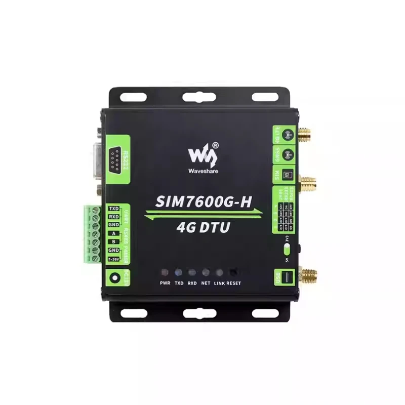 SIM7600G-H 4G DTU Module - Industrial-Grade GNSS & LTE Global Compatible, Multi-UART Interface for IoT Data Transmission
