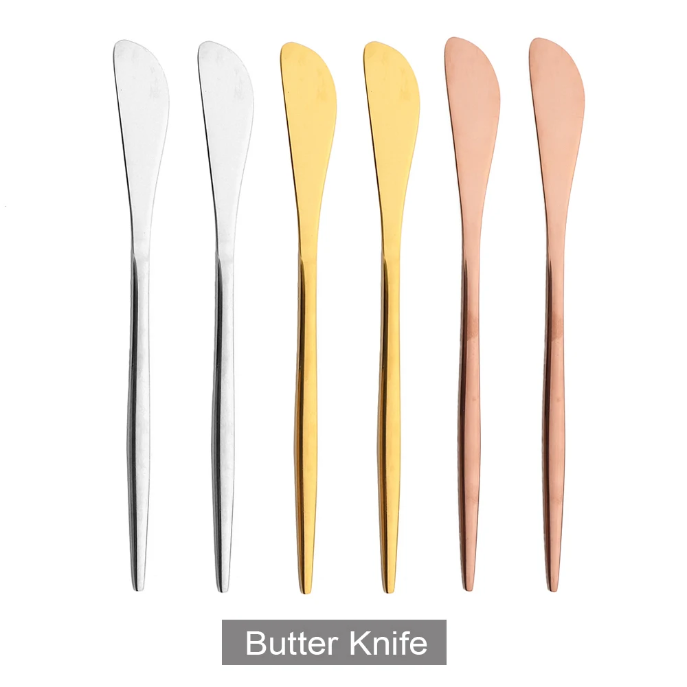 Butter Knife Mirror Stainless Steel Dessert Knifes Cheese Dessert Butter Jam Cream Spreaders Tool Utensil Cutlery