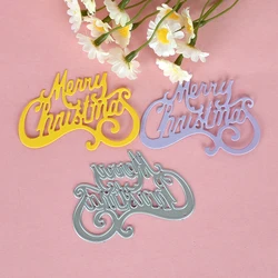 DIY Merry Christmas Cutting Dies Scrapbooking Metal Stencils paper Craft Decor Embossing