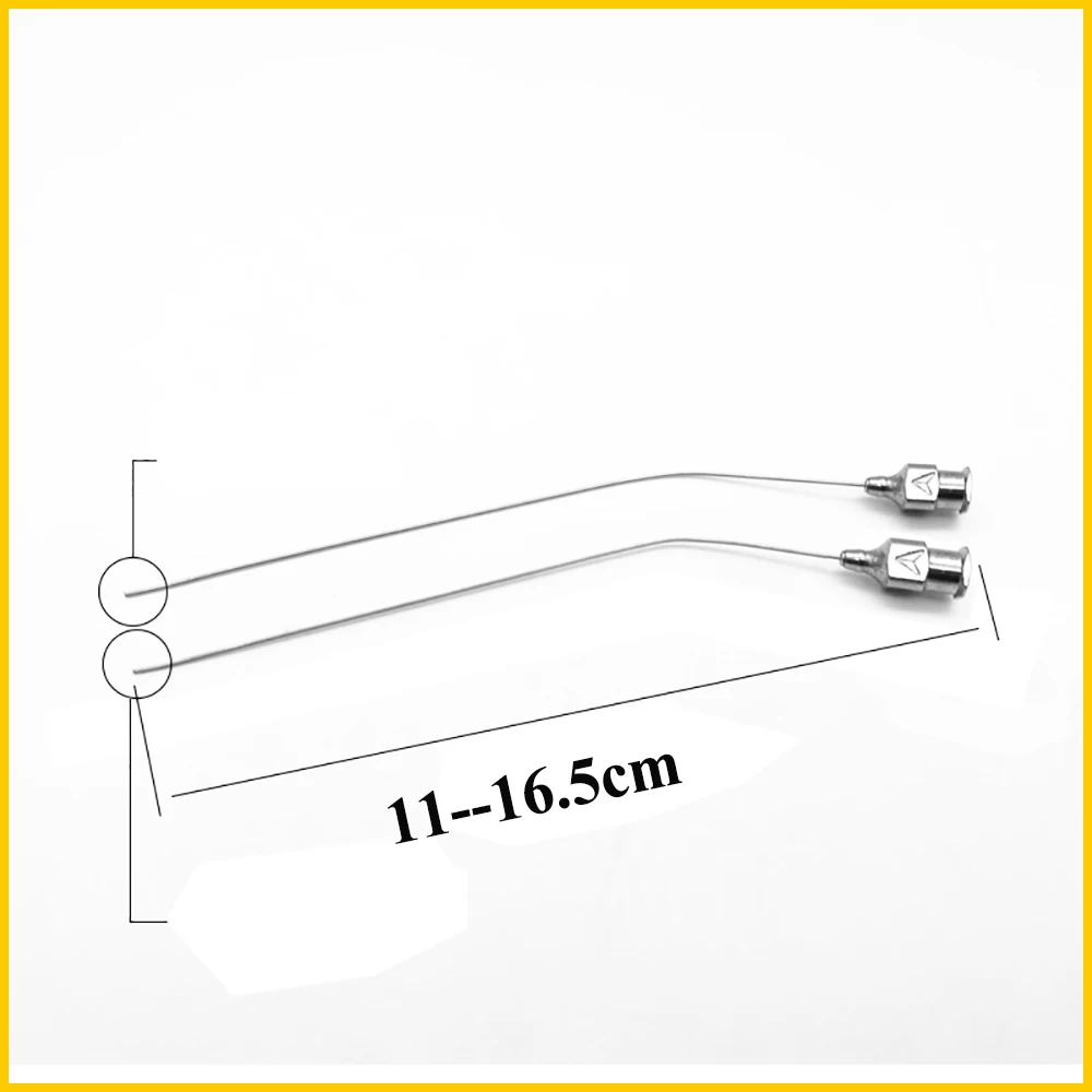 Aspirator Ear Otology Straw Tip Straight Curved Stainless Steel Animal Pet White Rat Surgery Experimental Equipment Supplies