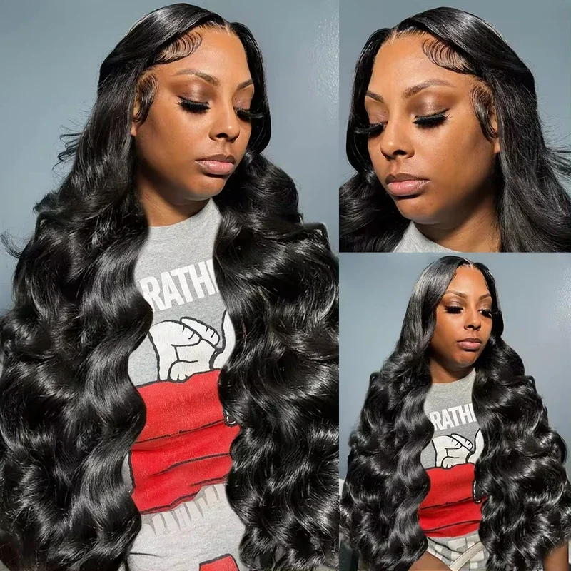 Brazilian 30 38 Inch Body Wave 13x4 HD Transparent Lace Frontal Wig 250 Density Remy 13x6 Lace Front Human Hair Wigs For Women