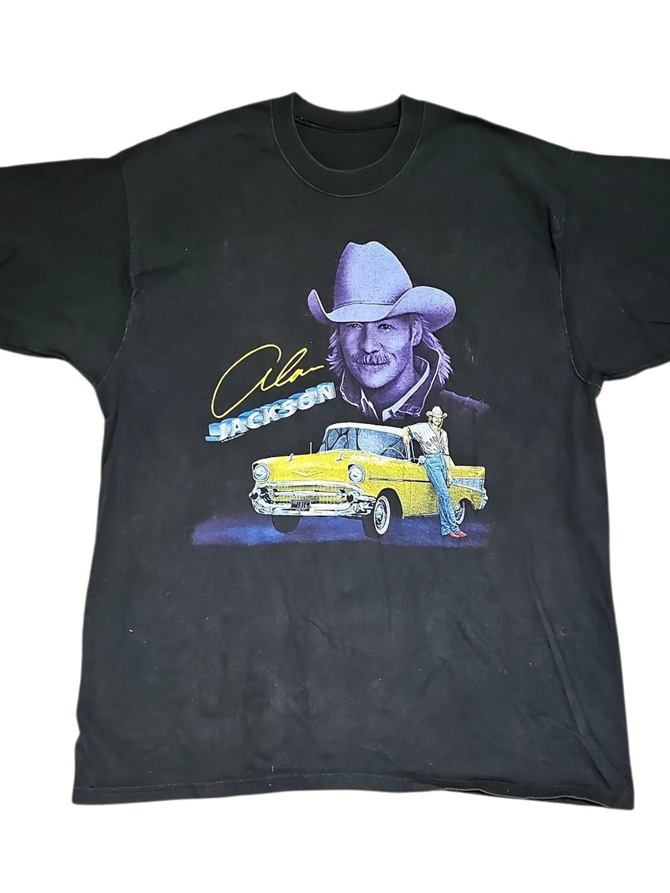 2026 New Retro 90s Alan Jackson Men's T-shirt, Country Music Tour Pattern T-shirt Retro Concert Shirt, Retro Stage Design