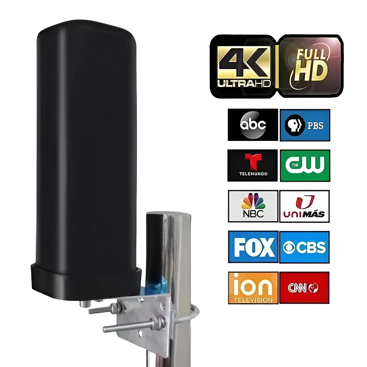 Antenne HDTV numérique extérieure injuste haute performance, amplificateur de signal intérieur longue portée, ISDB, DVBT2, ATSC, 4K, TV gratuite