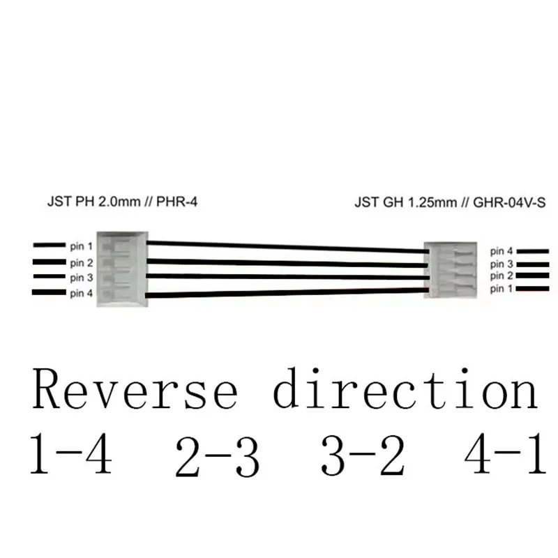 28AWG 300MM JST GH Series 1.25 Female PH2.0 4PIN 2.0 2.0MM PH Connector Back Wire 300MM 28 AWG GH1.25 1.25MM