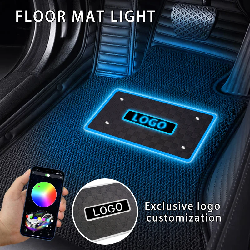 For Tesla Model3 2/4In-1 Car Interior Footrest Decorative Lights Car Interior Led Neon Lights Environmental Lights App Universal