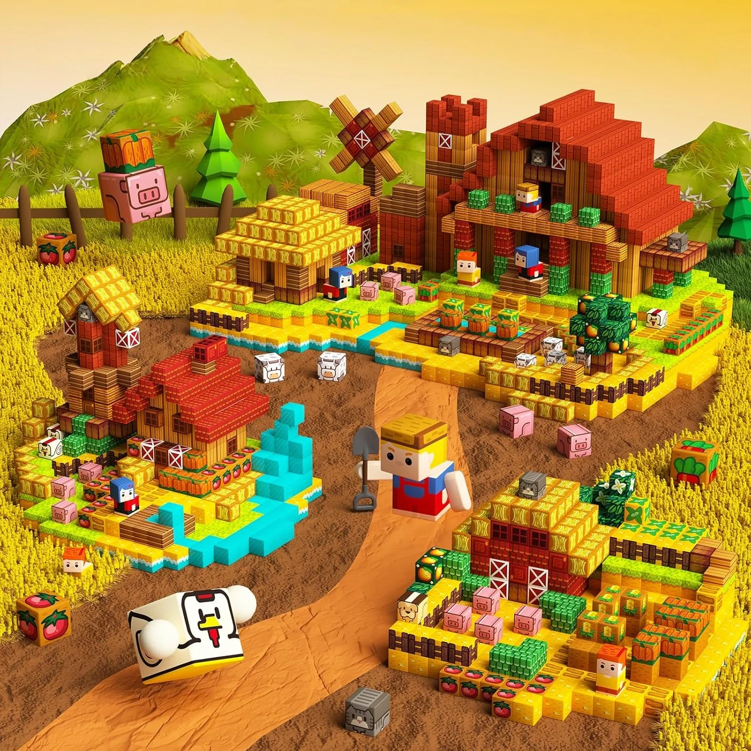 500pcs Magnetic Building Blocks World Cube Magnet World Set for Kid Age DIY Model Children Stem Best Montessori Sensory Toy