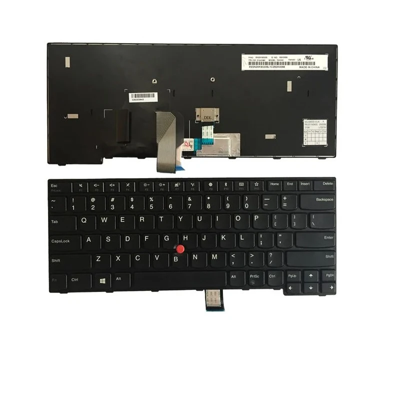 XIN-Russian-US layout Laptop Keyboard For Lenovo Thinkpad E470 E470C E475 NO Backlit with Point
