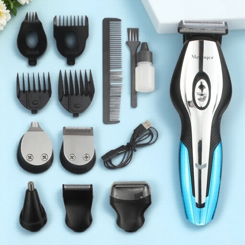 Peluquería profesional recargable inalámbrica 11 en 1, maquinilla de afeitar, recortador de barba, herramienta de estilismo, cortapelos para oreja y nariz
