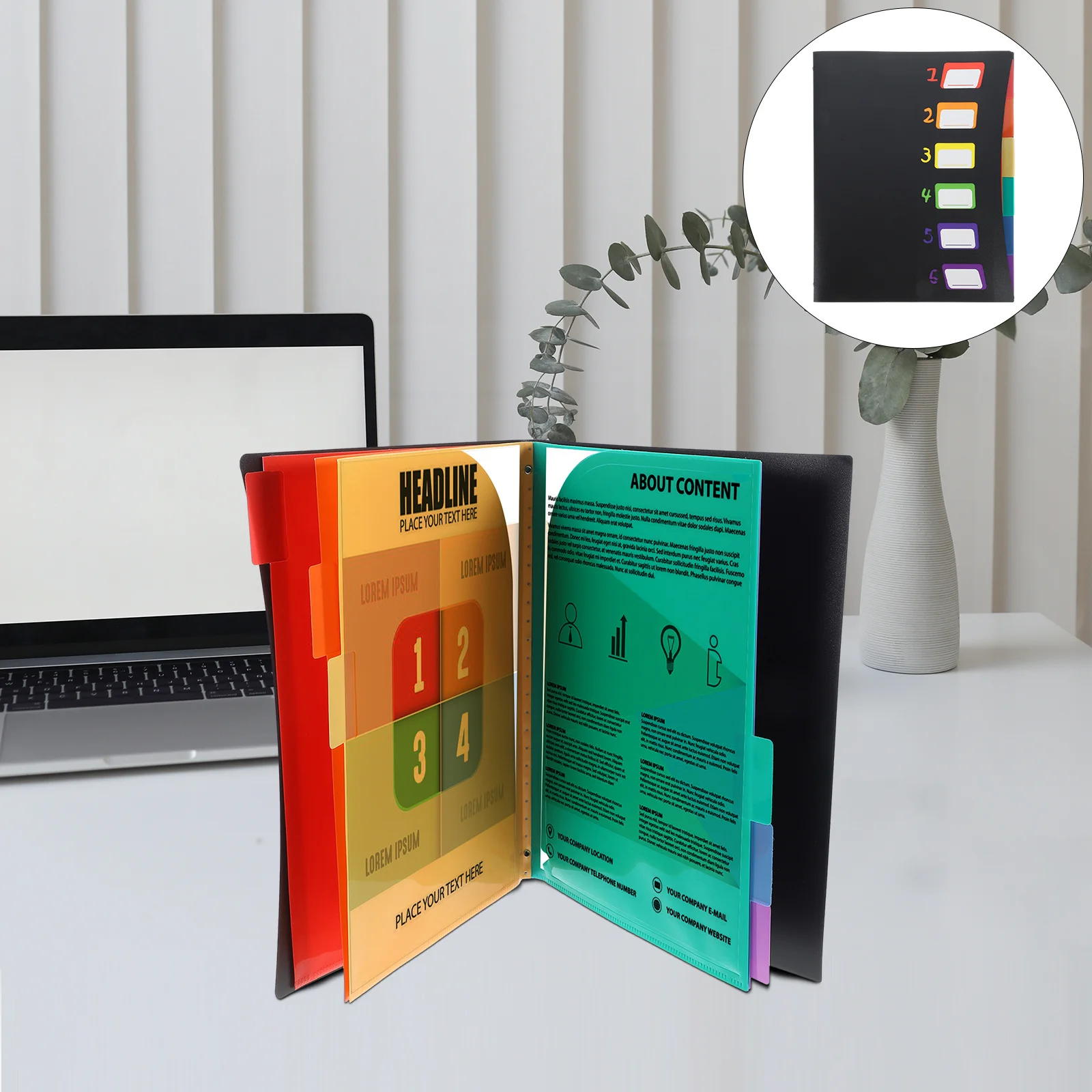 

File Folder Document Organizer Heavy Duty Plastic Folders with Pockets for Office School Business Papers Storage Supplies