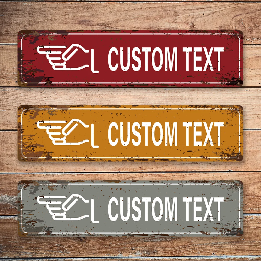 

1pc Personalized Custom Metal Street Sign Vintage Custom Street Metal Signs for Room Decor, Vintage Rustic Retro Street Sign