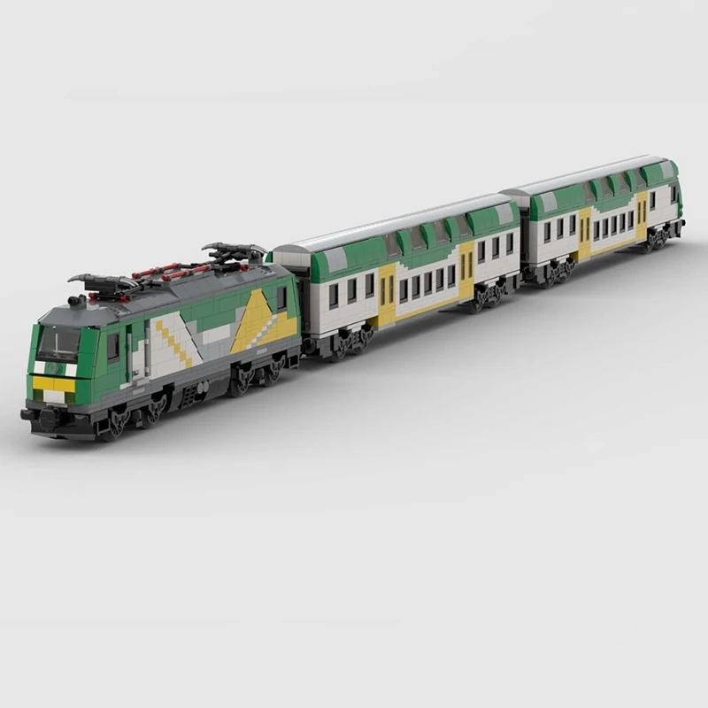 Railway Train Model Moc Building Bricks Polish Colourful Regional Train Model Technology Blocks Gifts Christmas Toy DIY Assembly