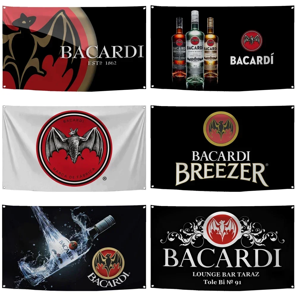 2×3ft 3×5ft Bacardis Flag Polyester Digital Printed Beer Banner Tapestry Curtain For Decor