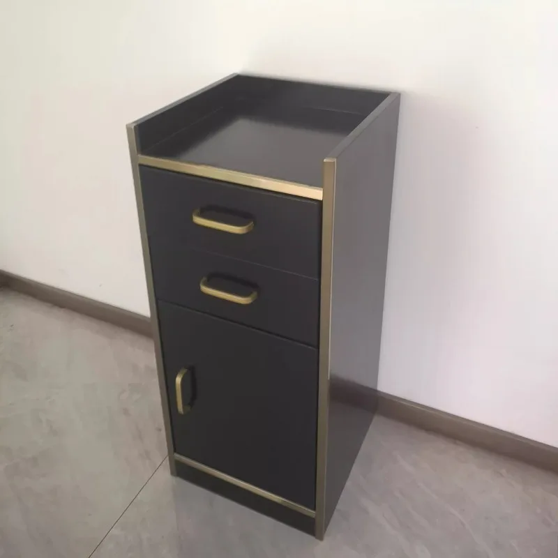 

Nordic Barbershop Tool Storage Cabinet Hairdressing Salon-specific Black Hairdressing Cabinet Creative Salon Furniture FYST