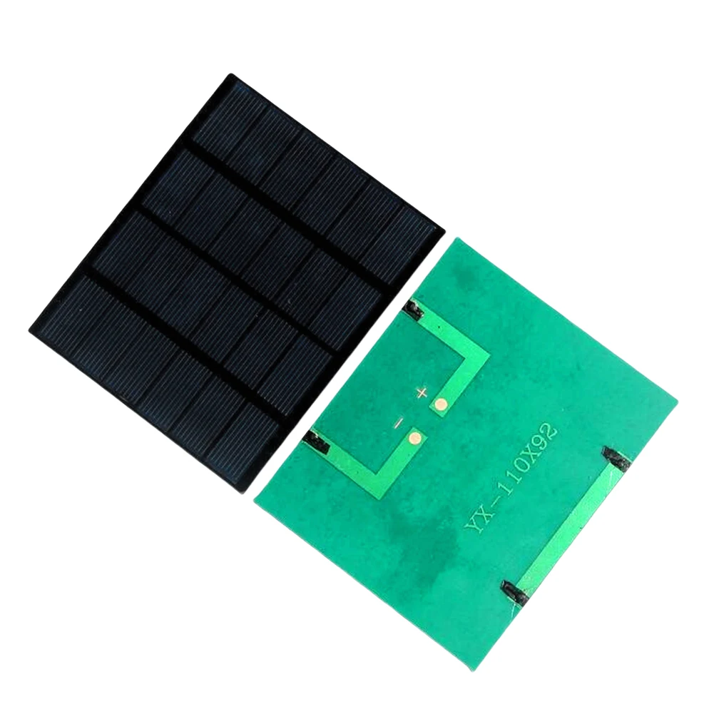 1.5W 6V 미니 태양광 패널 DIY 태양광 시스템 플레이트 폴리실리콘 태양광 배터리 충전기 야외 가정용 장난감 전구18650 배터리 충전기