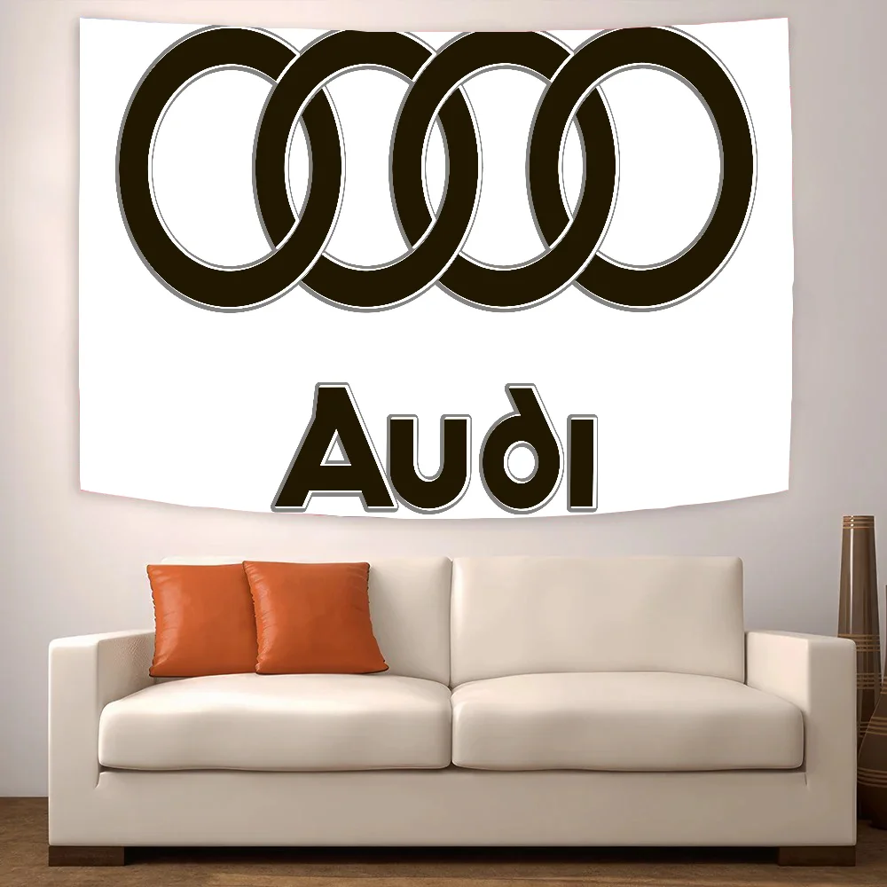 A-audi Logo Outdoor Decorations Advertising Flag to Hang Decorative Flags and Banners Garage Decoration Home Garden Decor Custom