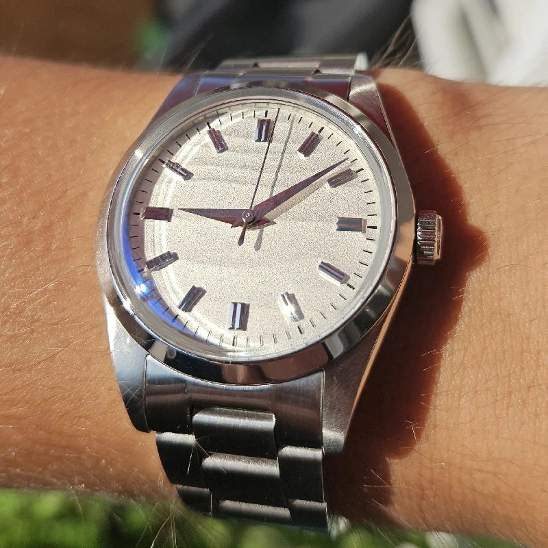 

ADDIESDIVE 36 мм мужские кварцевые часы AD2030 без логотипа пузырьковое зеркало крышка горшка стекло водонепроницаемые часы простой мужской Reloj Hombre