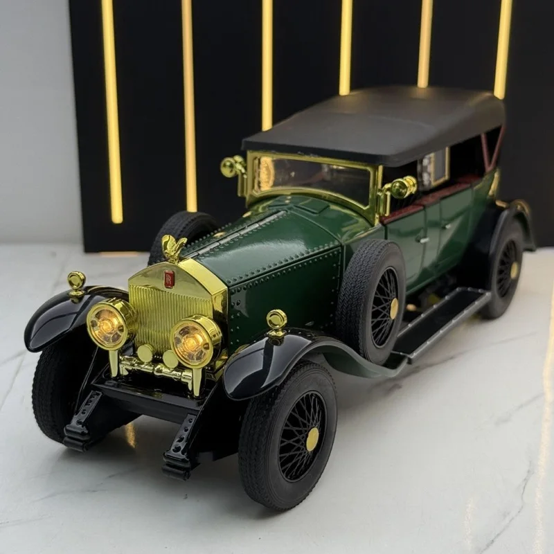

1:24 Phantom I Alloy Retro Luxy Car Model Diecast Metal Classic Old Vehicles Car Model Sound and Light Kids Toy Gift