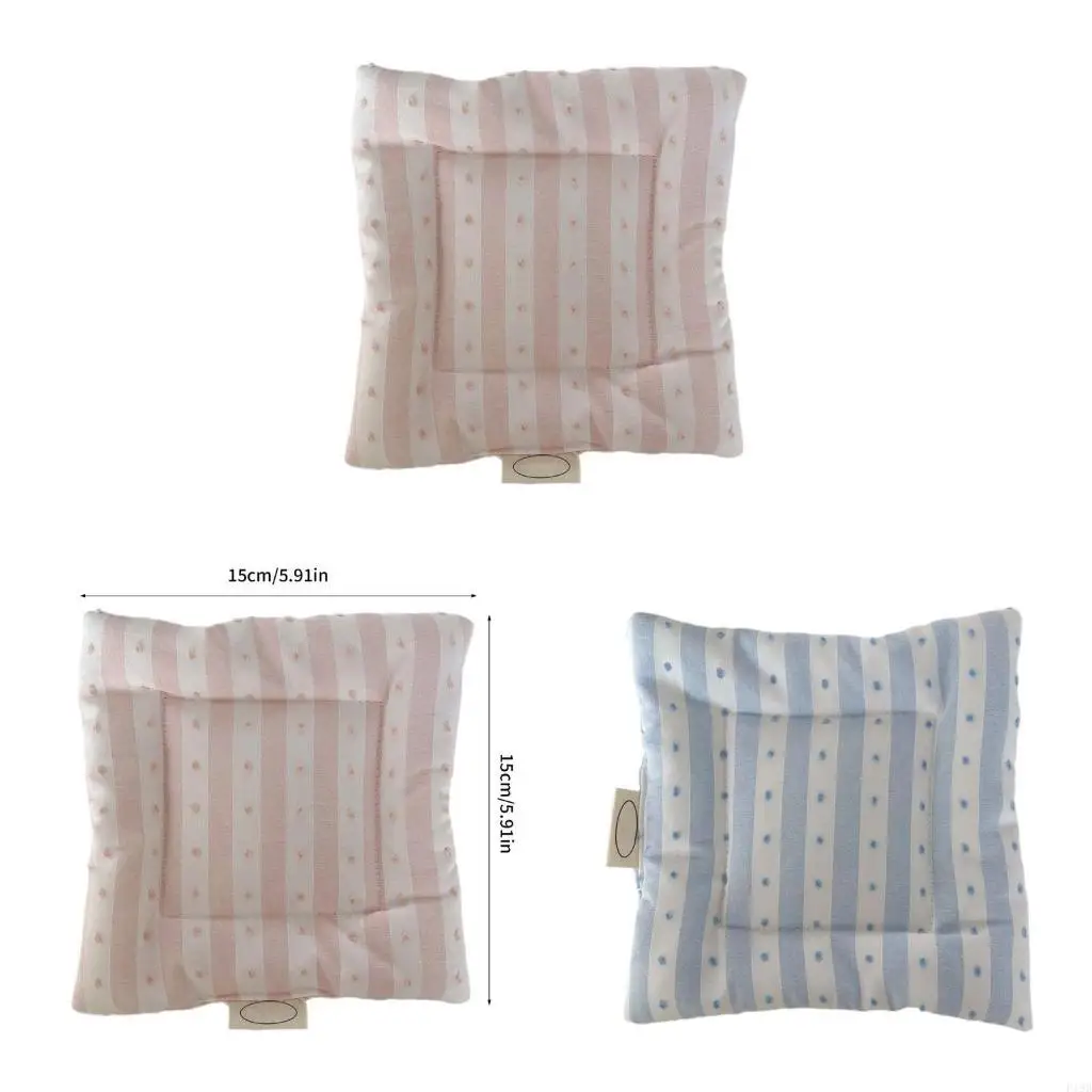 F19B Decorative Checkered Striped Dot Pattern Placemats Heatproof Reusable Quilted Fabric Coasters For Dining Tables