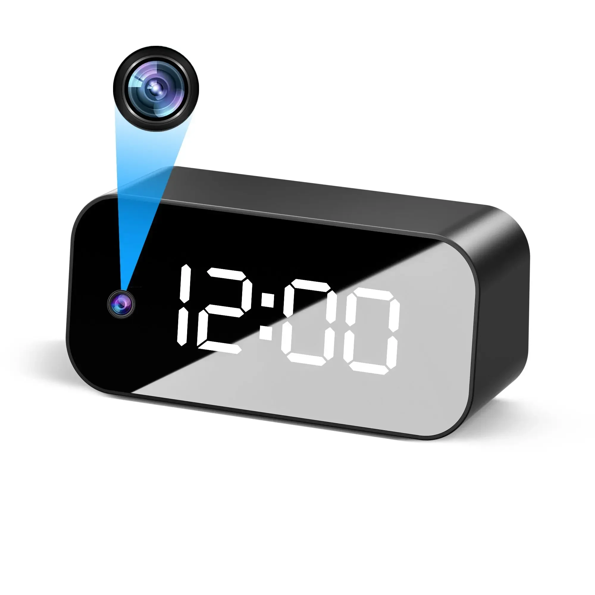 2026 Premium f  2MP WIFI Camera Speaker Clock with Night Vision Motion Detection Remote Viewing Camcorder for Home Securit