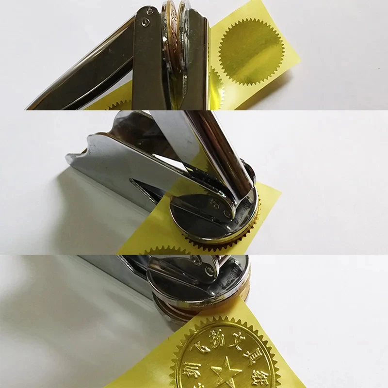 100 Stück 45 mm Goldfolien-geprägte Aufkleber mit gezahntem Rand für Diplome, Auszeichnungen, Zertifizierung, Abschlussfeier, Notar, Unternehmenssiegel – Detail 5