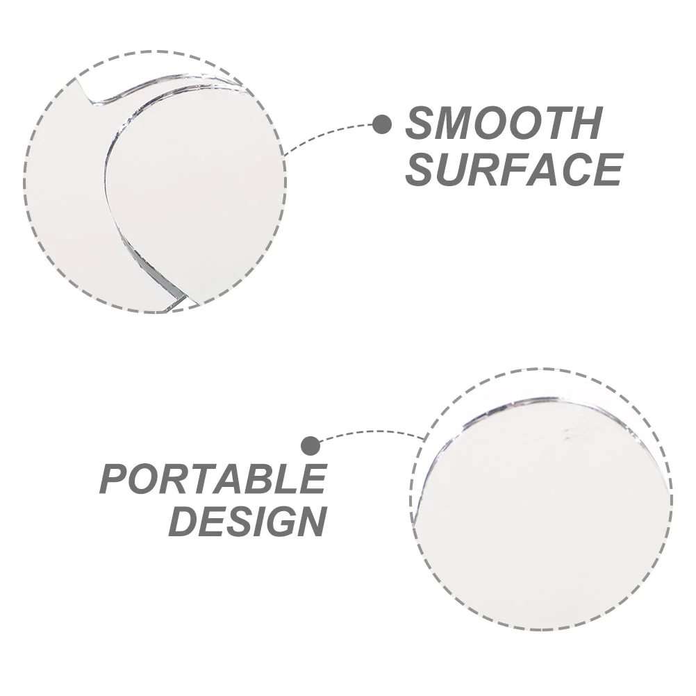 Miroirs de courtoisie en verre bricolage, centres de table en forme de cœur, petits miroirs pour l'artisanat, 10 pièces