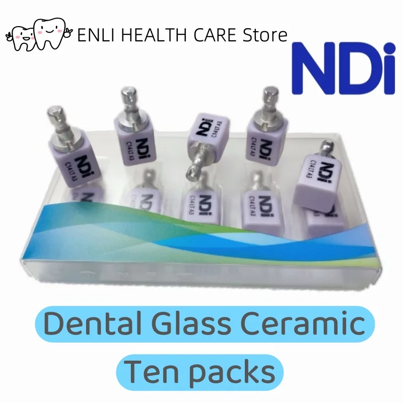 

10pcs=2box Dental NDI Glass Ceramic Blocks Lithium Disilicate C14 HT/LT for CAD/CAM Milling System Dental Lab Material