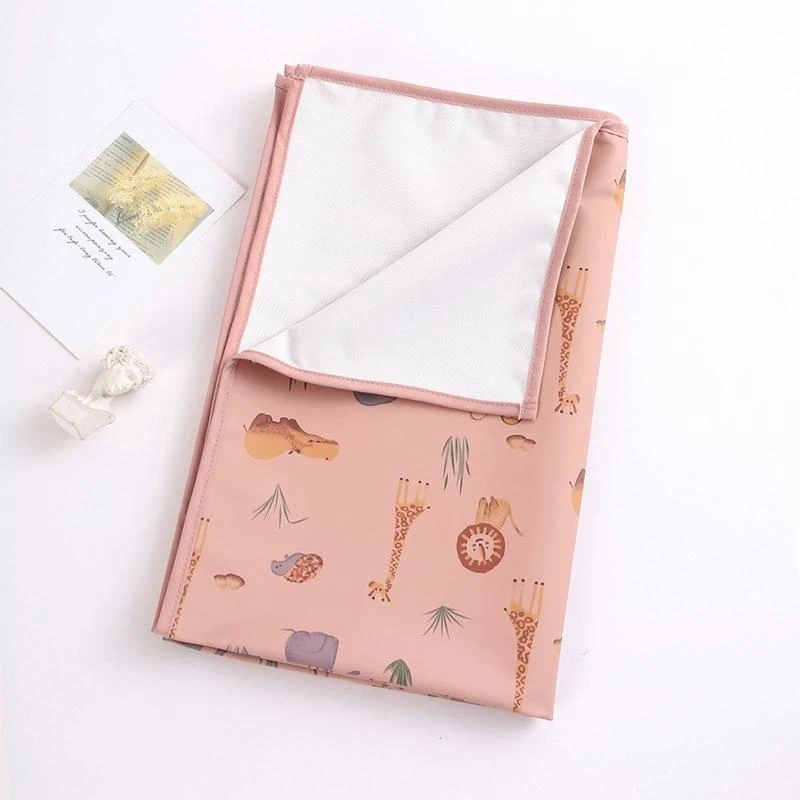 J15U 35x50cm Portable Baby Changing Pad Waterproof Reusable Diaper Pad Cover Changing Mat Crib Mattress Sheet Infants Floor for