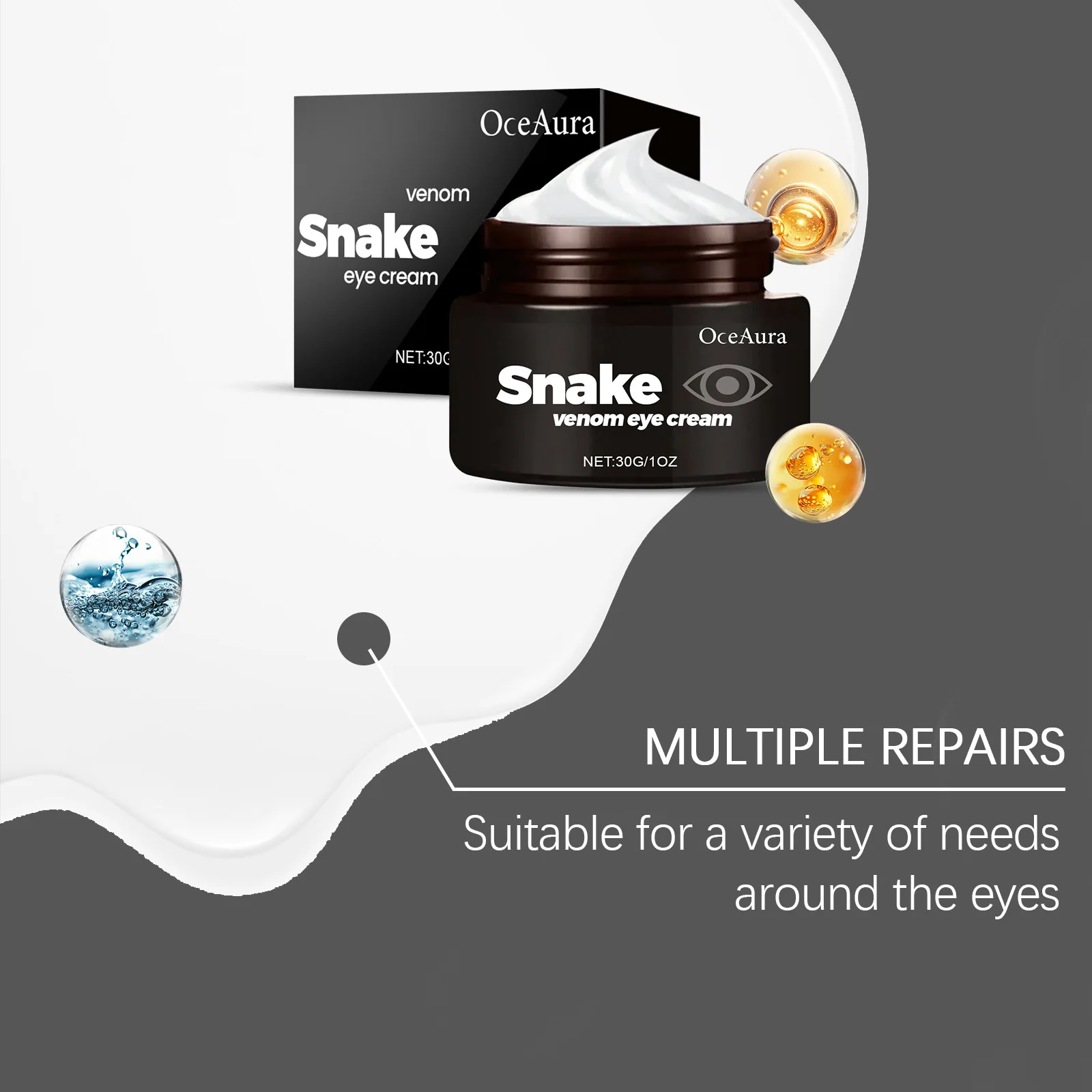 OCEAURA Eye Nourish Cream Deep Moisturize Reduce Fine Lines Enhance Elasticity Eliminate Dark Circles Eye W-rinkle Removal Cream