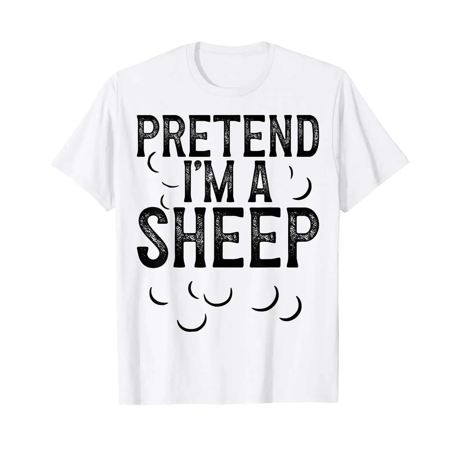 Vintage Pretend I'm a Sheep Halloween Last Minute Costume T Shirt vintage Washed homme Casual Top For Everyday Wear Soft