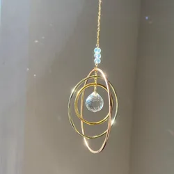 Double Circle Triple Circle Rotating Pendant Catcher Sun Dream Car Pendant,Crystal Sun Catcher,Crystal Decorative Pendant