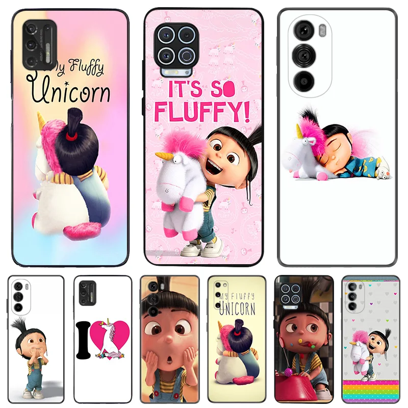 Anti-Drop Soft Phone Case For Motorola G73 G9 G50 G51 G60 G71 5G G22 G32 G52 G72 G53 Edge 40 30 20 My Fluffy Unicorn Agnes Cover