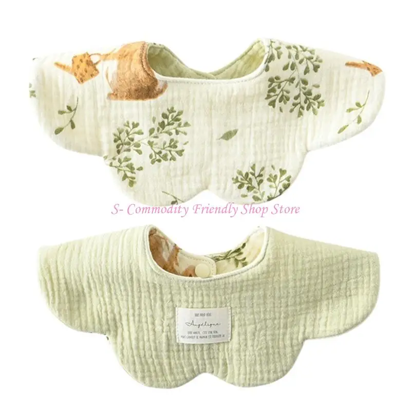 

85AE Absorbent Baby Bandana Bib Breathable Drooling Scarf Soft Comfortable Teething Bib for Newborns to Toddler 0-24 Month