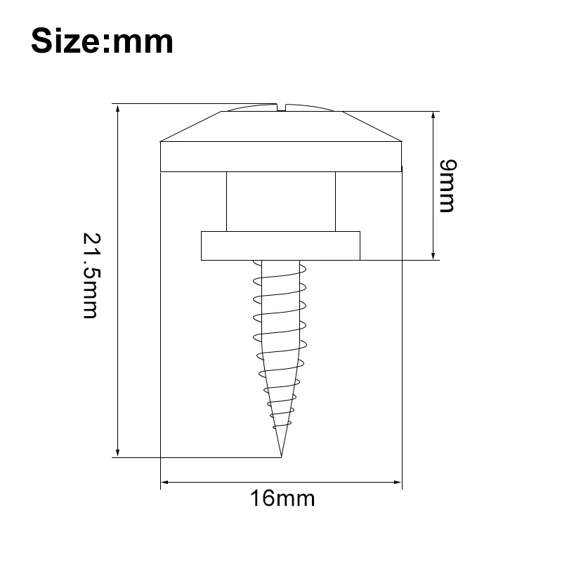 30Pcs Metal Guitar Strap Button 16x9mm Bass Ukulele Strap Locker with Screw Music Parts Chrome