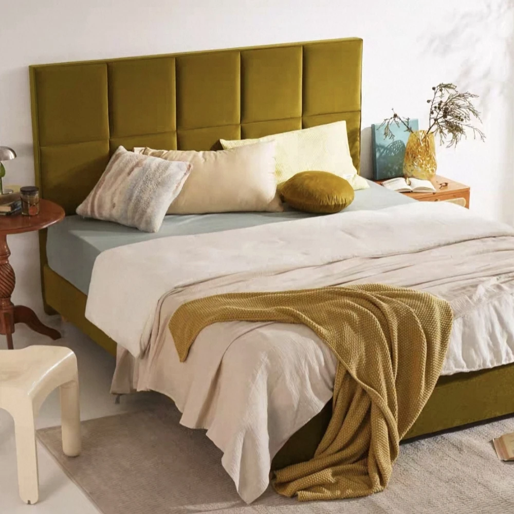 

&c Designer Fennel Bed Zongzi Leaf Green Cloth Bed Simple Modern Master Bedroom Ancient Style 1.5m1.8m Double Bed
