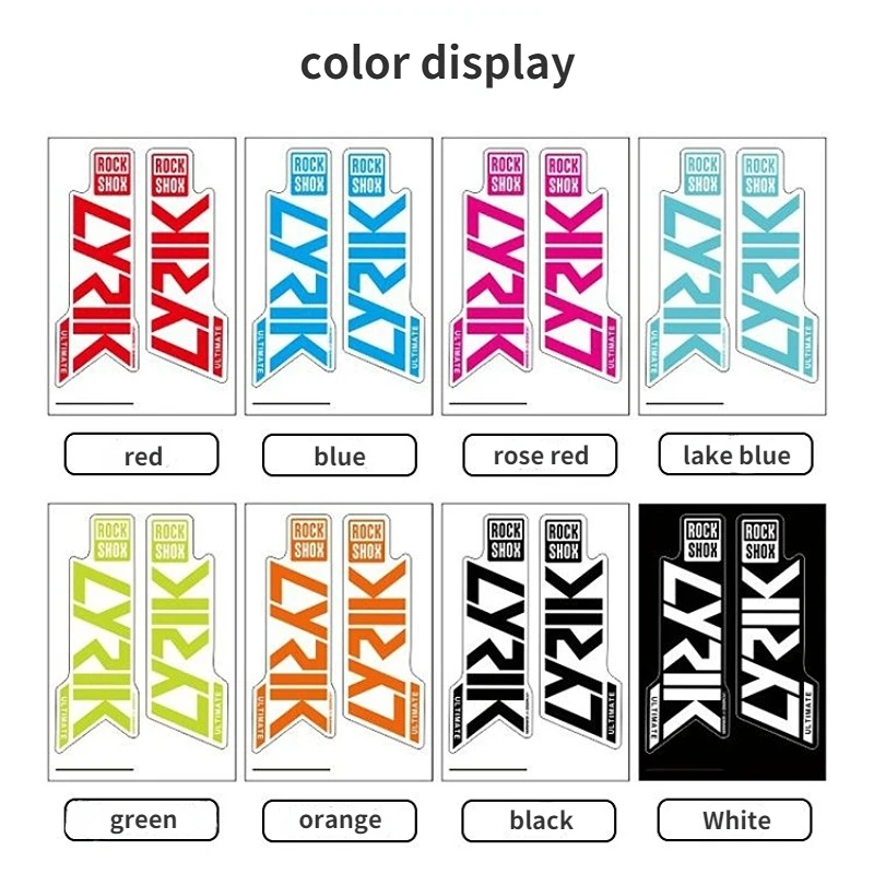 Rockshox Front Fork Sticker Bicycle Decorative Mountain Bike Front Fork Decals Waterproof Cycling Sticker Bicycle Accessories