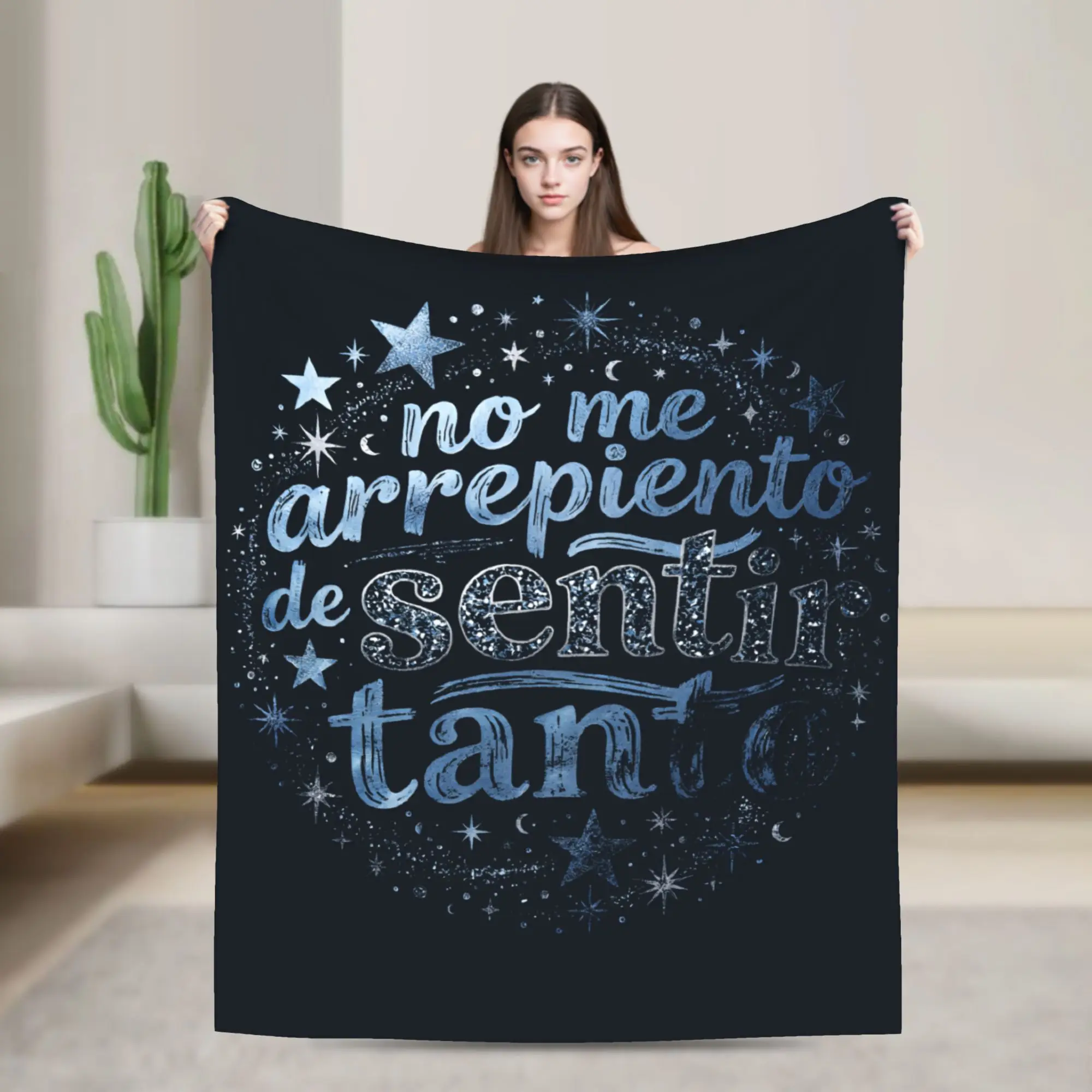 no me arrepiento de sentir tanto Fleece Blankets Karol G Creative Throw Blankets for  Sofa Bedding Lounge Plush Thin Quilt