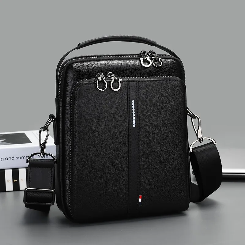 

Luxury Men's Faion Leather Crossbody Bag Small Bapa Top Layer Cowhide Busin Casual oulder Bag for Youths 가방 сумка SAC