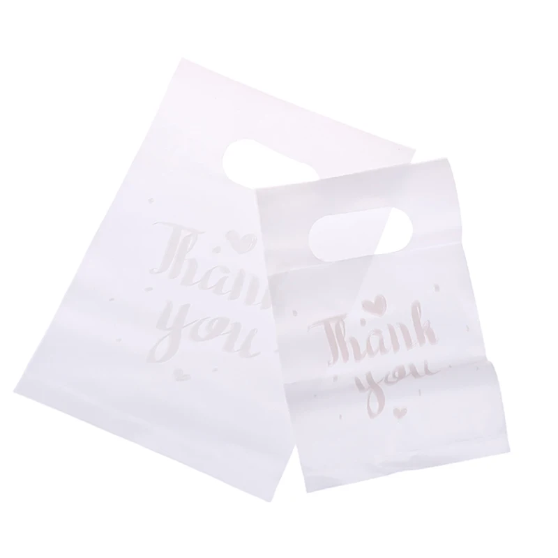 100pcs s/l danke Plastik geschenkt üten Hochzeit Süßigkeiten Taschen Einkaufstaschen Geburtstags feier Einkaufen Süßigkeiten Keks Verpackung