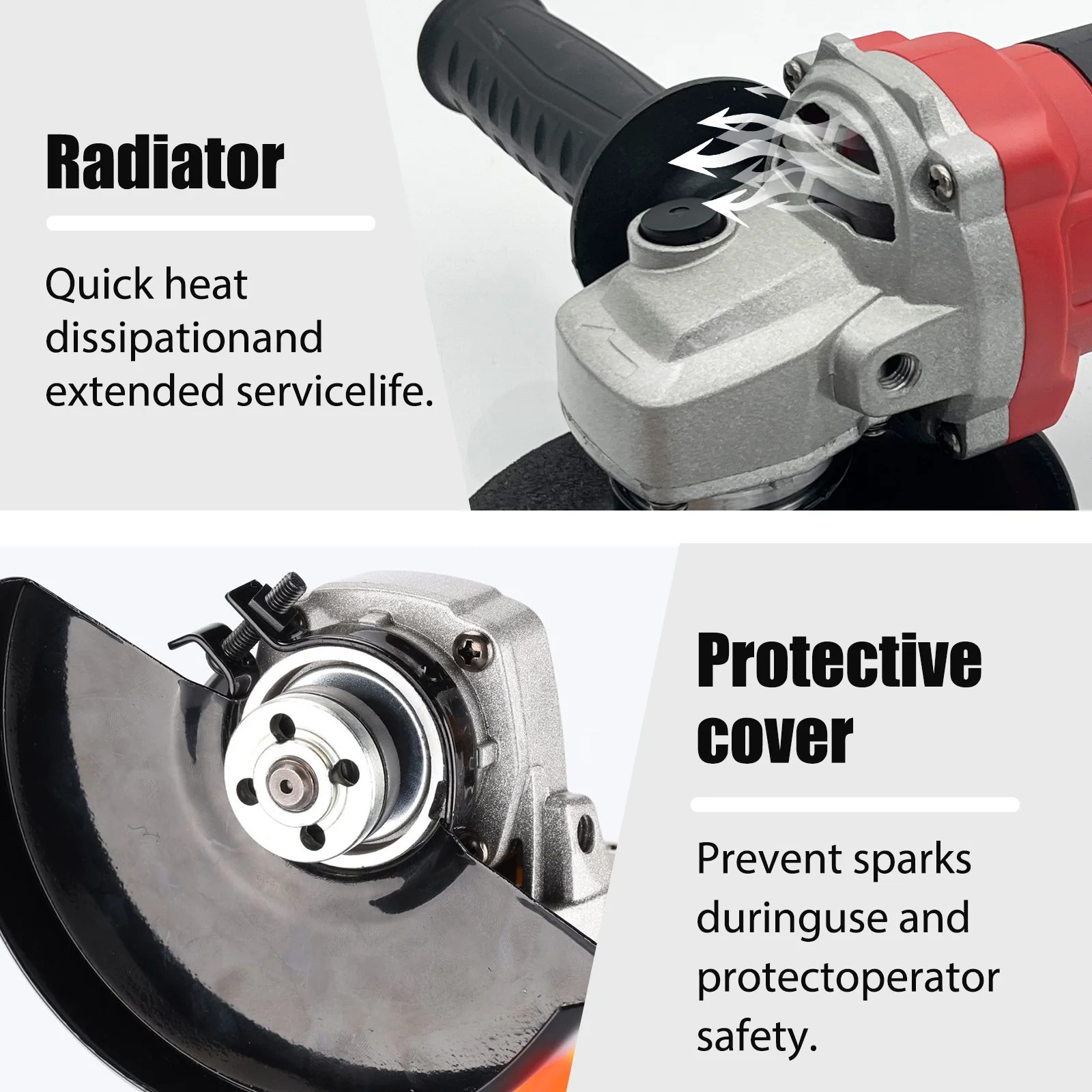 طاحونة زاوية لاسلكية لبطارية ميلووكي 18 فولت، 4-1/2 بوصة، أداة طاحونة زاوية كهربائية بدون فرش 8500 دورة في الدقيقة