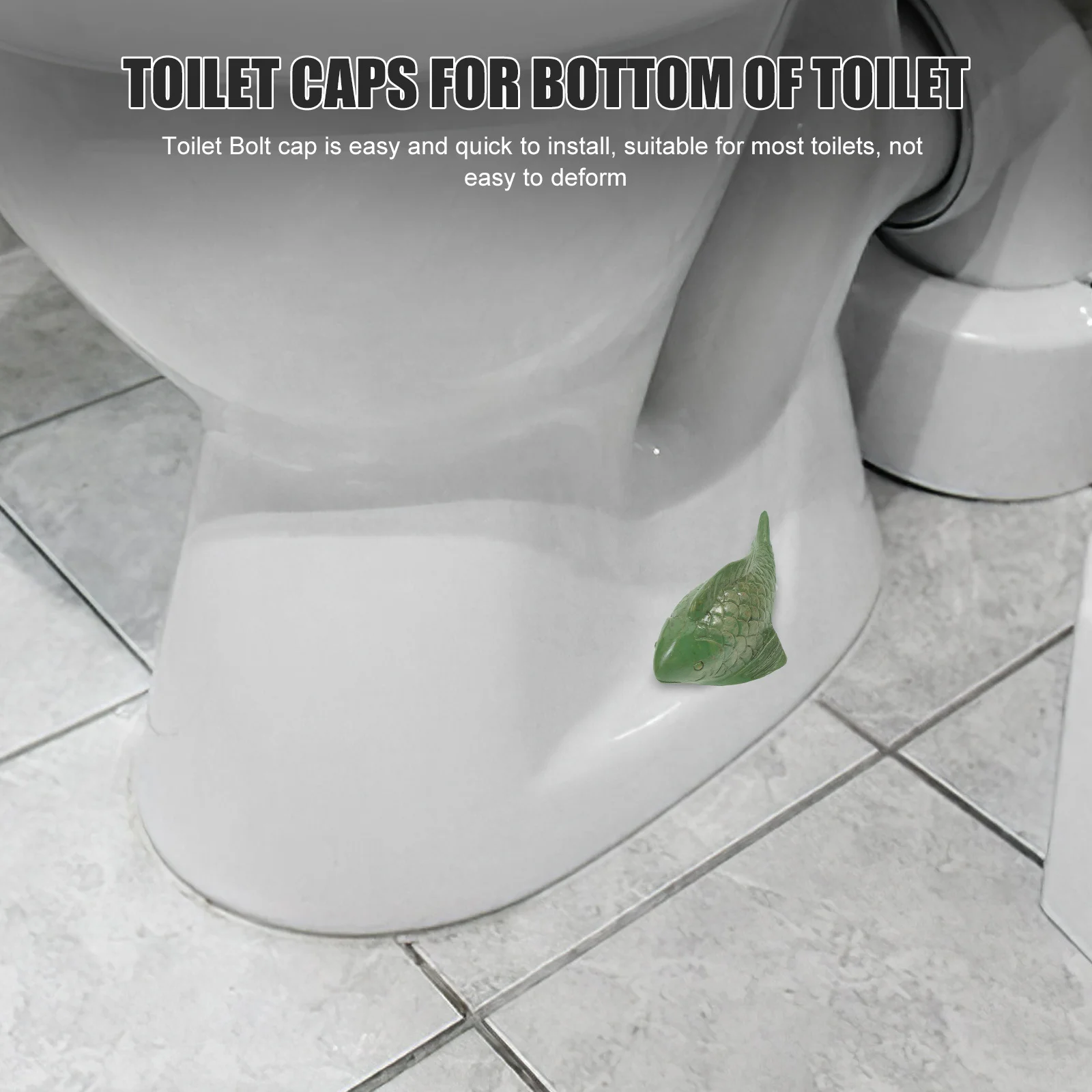 2 قطعة شكل السمكة المرحاض الترباس قبعات الراتنج العالمي صالح معظم المراحيض لا قطع اللازمة قوي العملي استبدال أجزاء الحمام #1