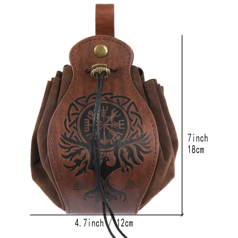 PU Leather Bag For DND Dice Game Tray 5 Celtic Designs Cute Drawstring Pouch For D&D Roleplaying RPG Gift Ideas Coin Purse