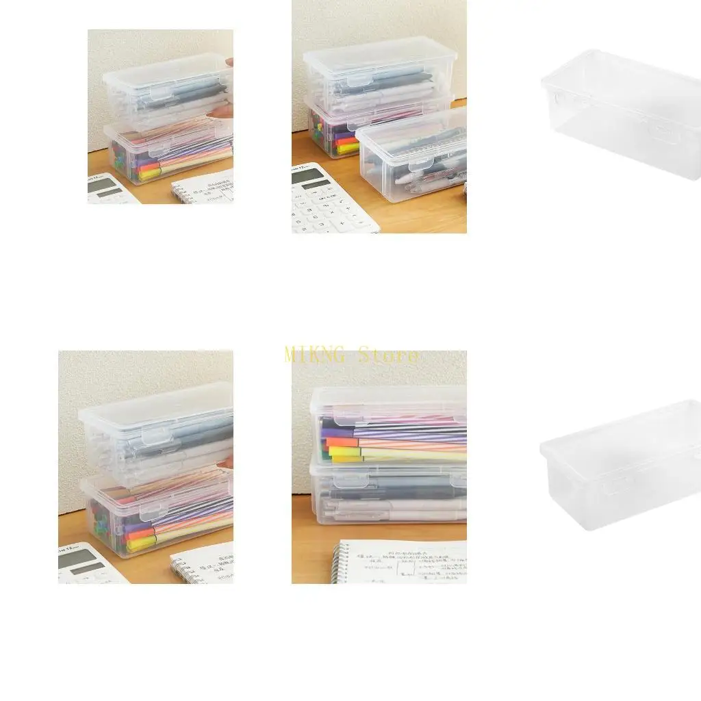 

Water Resistant Clear Pencil Case High Capacity Pen Case 19x9x6cm best sale