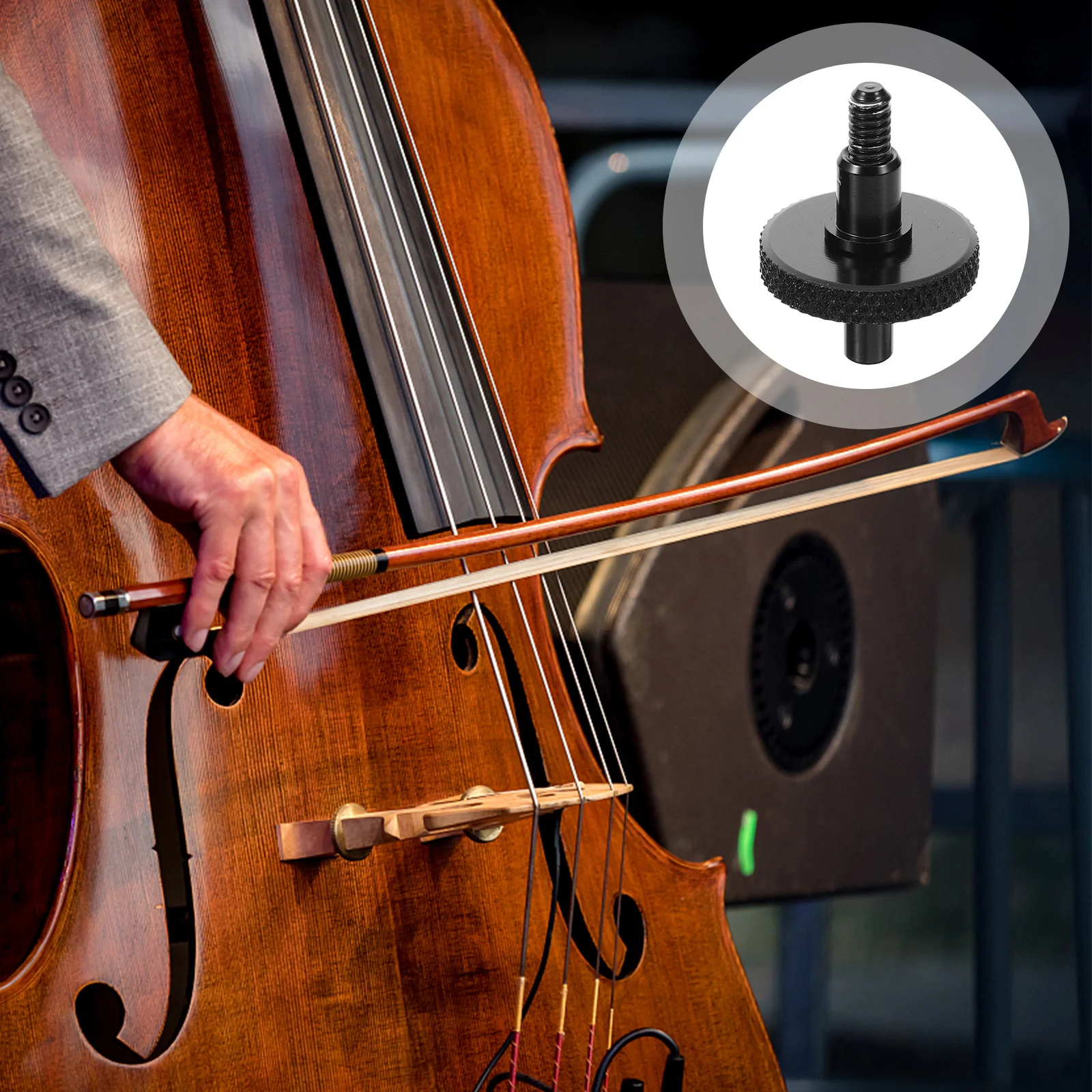 

1Pair Split Double Bass Bridge Screw Adjustable Metal Replacement Stable Bridge Stud for Music Performance Double Bass Supplies