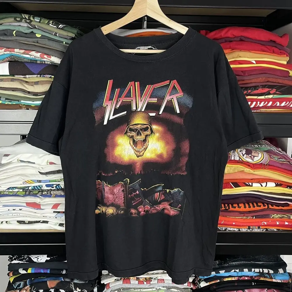 1992 Slayer Devil Opium Brockum Vintage 90's Black Unisex Tshirt Reprint KH7055