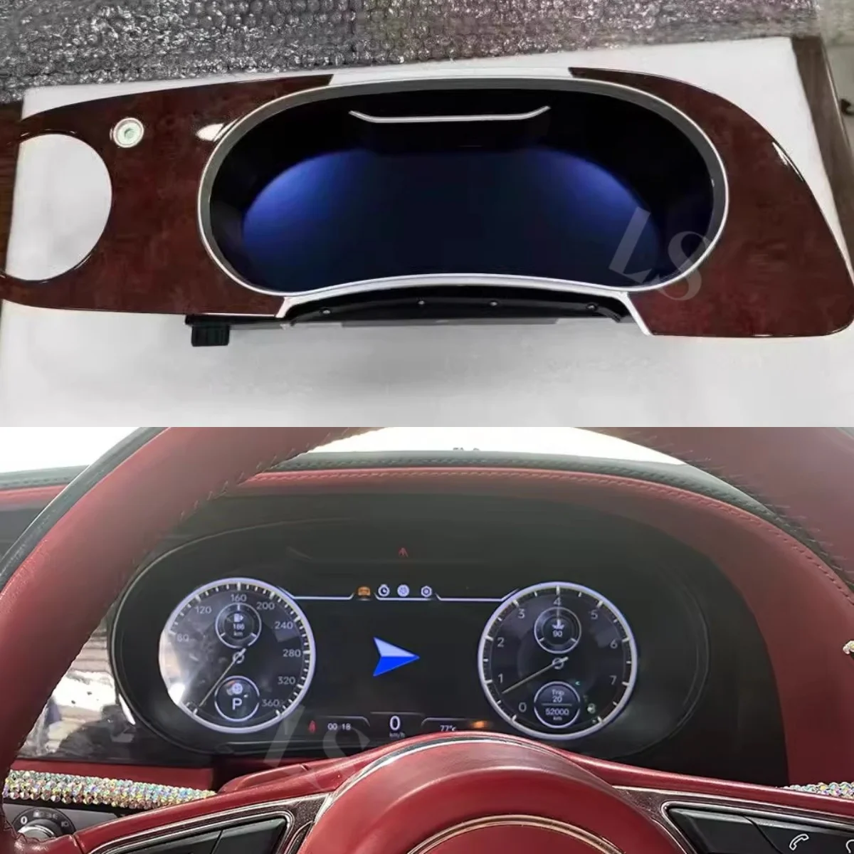 12.3 Inch Car LCD Dashboard For Bentley Continental GT 2005 -2019 Auto Digital Cluster Virtual Cockpit Speedometer New Upgrade